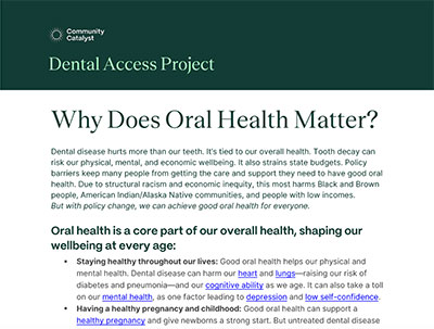 Why Oral Health Matters